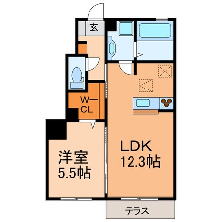 ブランドール勝川の物件間取画像